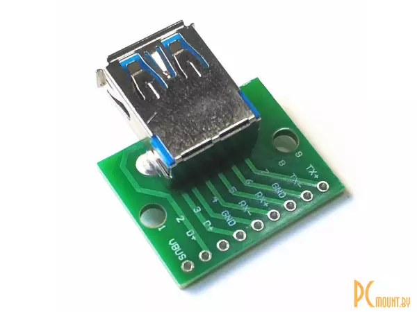 фото Плата переходная USB 3.0 female - DIP Плата переходная USB 3.0 female - DIP